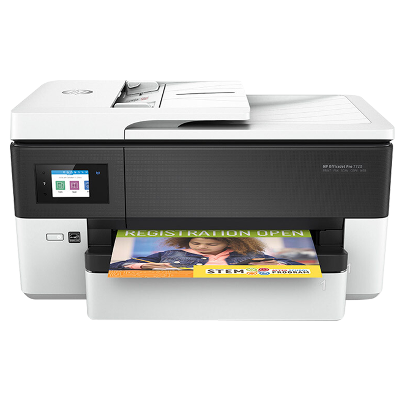 惠普(HP)7720 A3彩色喷墨照片打印机一体机 A3自动双面打印高效办公 文档文件试卷打印 家用办公商用 手机无线惠普打印机(A3打印A4复印扫描传真)替代7730标准配置