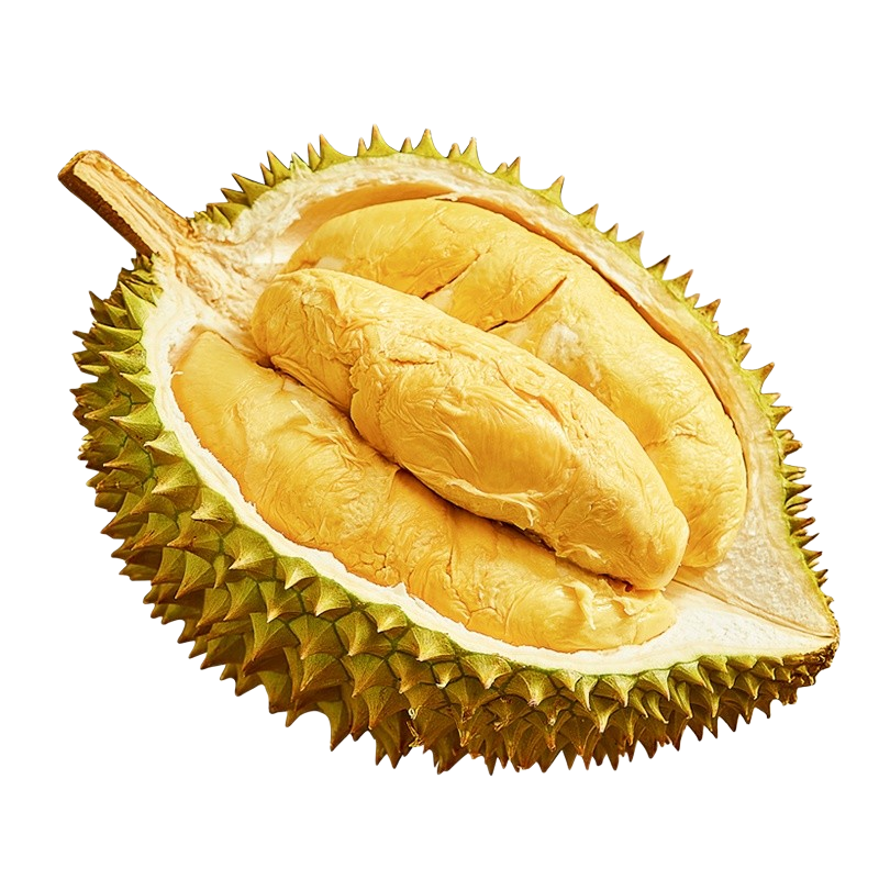 冠町 泰国金枕头榴莲 巴掌榴莲4-5斤共两个装新鲜水果生鲜带壳整果