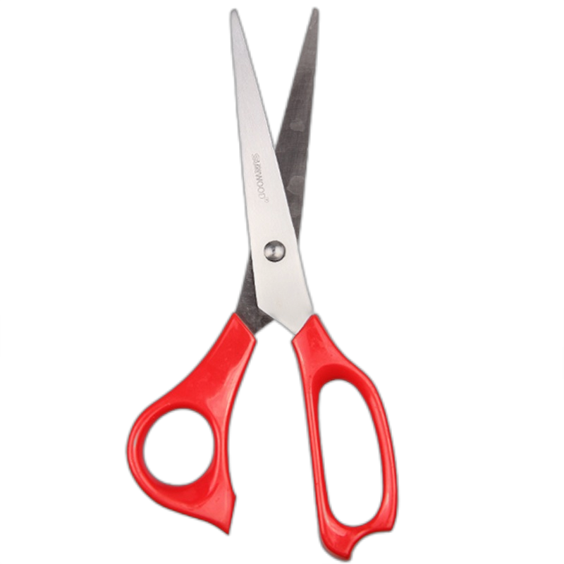 三木178mm不锈钢办公剪刀 红色91173(单位:把)