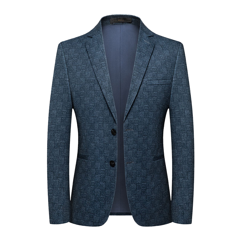 毛呢西装外套男单件上衣春秋韩版修身休闲小西服针织弹力单西 HN6617