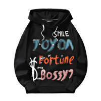 蓝缕金(LANLVJIN)男士卫衣2022新品春款套头连帽宽松潮牌打底衫青少年印花上衣韩版休闲男装