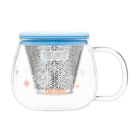 膳魔师玻璃花茶杯茶漏办公桌面日常把手杯TCGH-440-S-BLS(GEO)星空杯蓝色