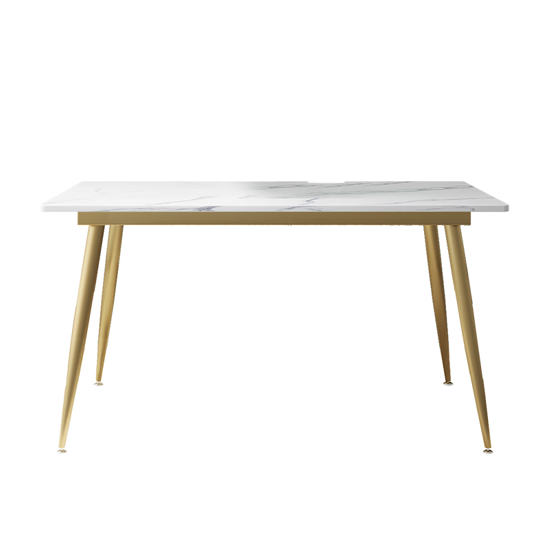 冬熊轻奢岩板餐桌椅组合家用小户型北欧现代简约长方形网红饭桌