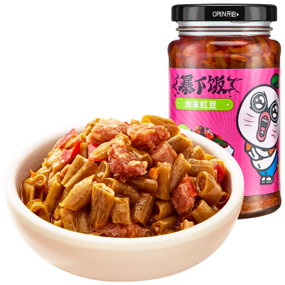 吉香居 [肉末豇豆200g/瓶] 暴下饭酱香菇酱拌饭酱牛肉酱下饭菜竹笋拌面酱辣椒酱烧椒酱炭烧辣椒酱拌饭酱青椒剁