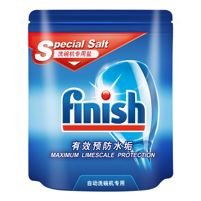 finish亮碟洗碗机洗涤剂专用盐2kg洗碗盐 软化水质 通用软水盐预防水垢保护机器 西门子美的洗碗机适用