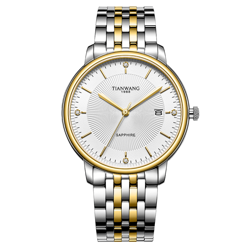 [礼物推荐]天王男士石英表博雅系列时尚商务男表钢带GS31161