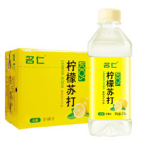 名仁苏打水饮料 柠檬 水蜜桃 薄荷味苏打水 375ml*24瓶 整箱装 果味含有维生素c