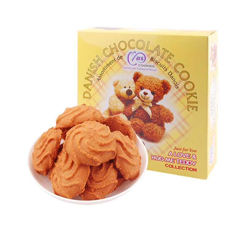 (拍3发4)麦阿思巧克力味小熊松脆曲奇饼干110g 苏宁自营零食充饥夹心饼干网红休闲马来西亚进口零食小吃办公室下午茶