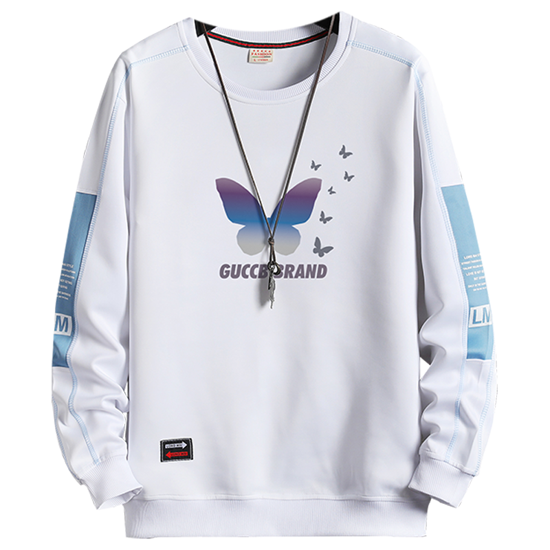 狮臣SHICHEN 2023年秋季新款男士套头圆领卫衣长袖男士卫衣青少年男装上衣运动休闲卫衣男