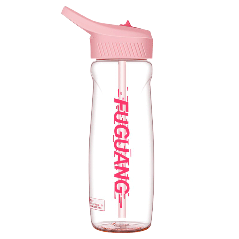 富光(FGA)带吸管杯子便携水杯运动健身创意杯子网红少女心塑料水杯