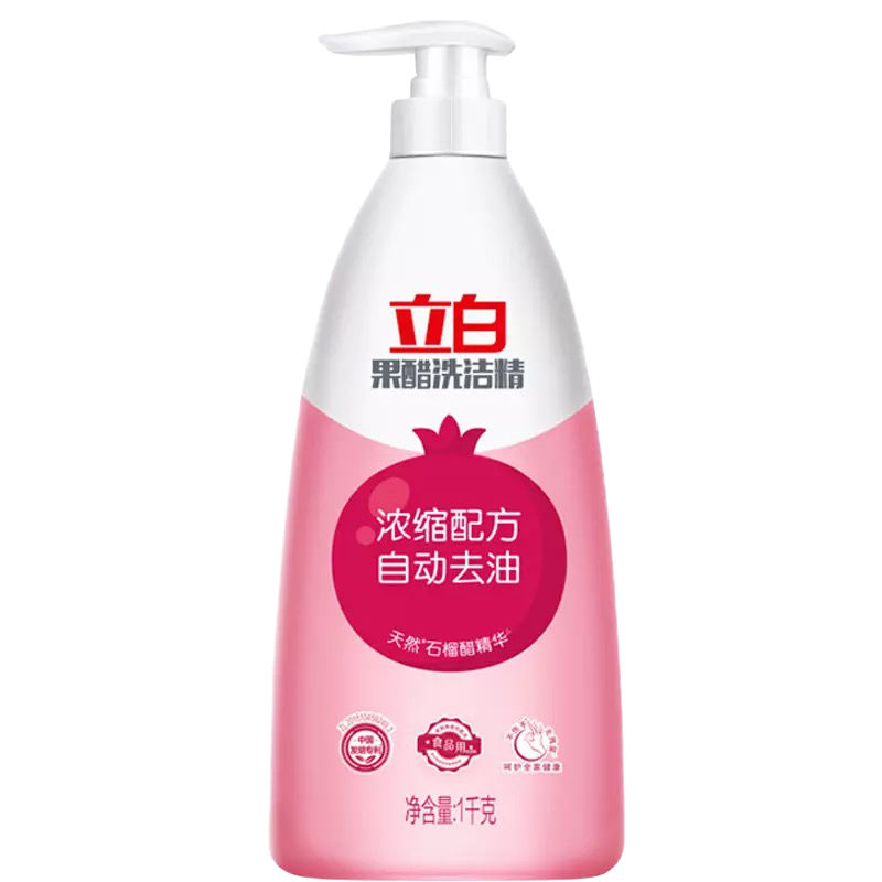 立白果醋洗洁精高浓缩自动去油1千克*1瓶