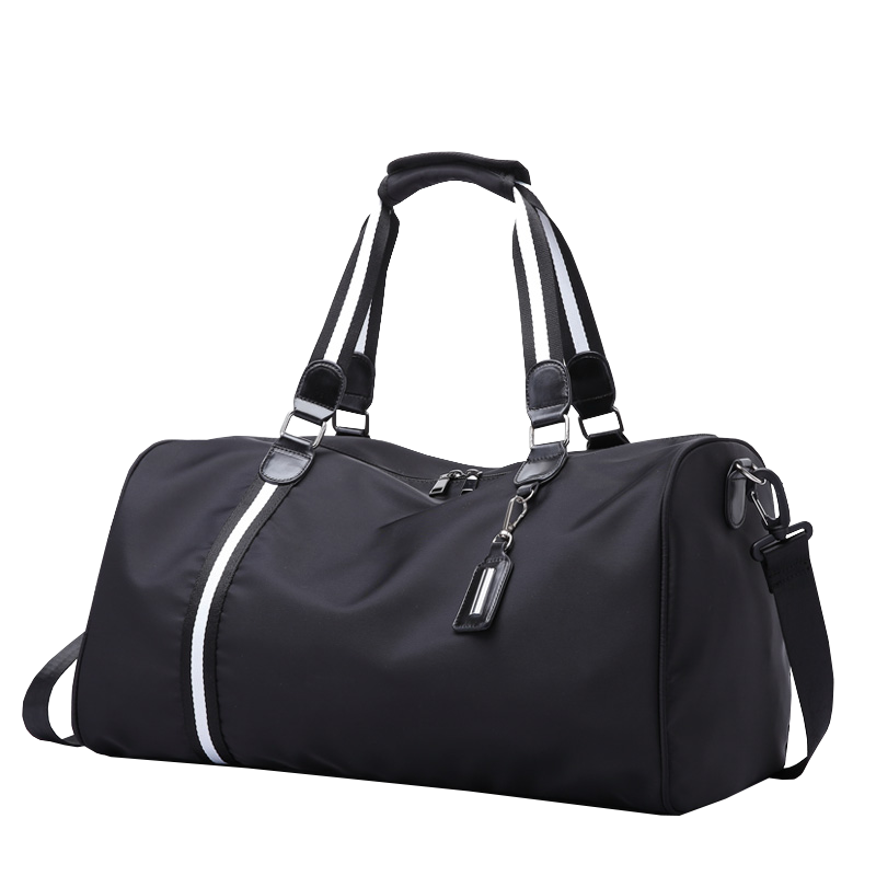 黑色手提短途旅行包健身包运动训练包男士出差旅游手提轻便行李包商务休闲大容量手提包