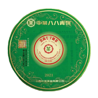 中茶牌云南普洱茶生茶2021年翡翠八八青班章大树料拼配 357g