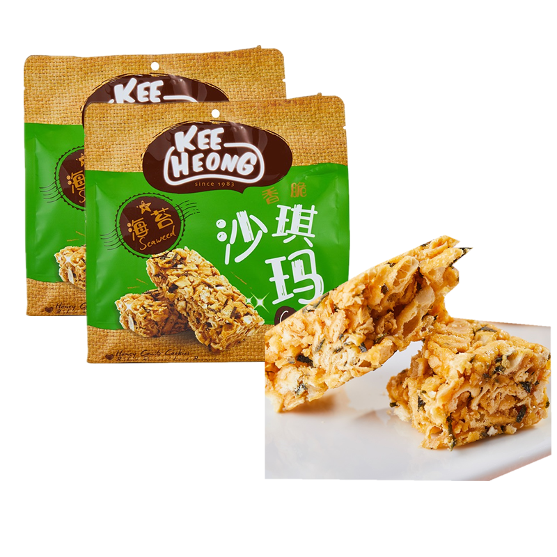 KEE HEONG香脆沙琪玛(海苔味)200g*2袋 苏宁自营零食马来西亚进口零食办公室居家休闲小吃