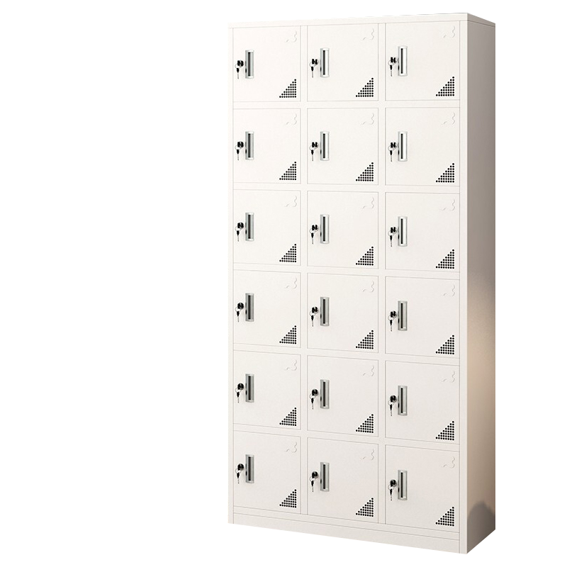 绵冠更衣柜员工柜带门锁铁皮柜储物柜职员柜浴室柜 十八门更衣柜