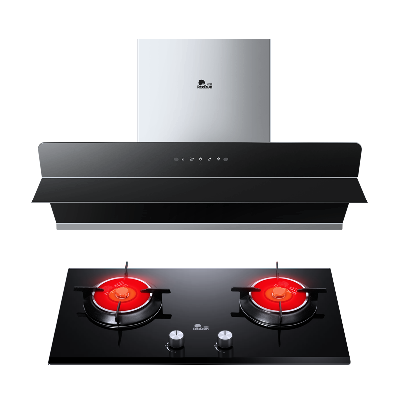 红日(RedSun)23立方抽油烟机红外线灶套装烟灶套装体感控制升级大火力烟灶组合RTEU06+ES218B 天然气