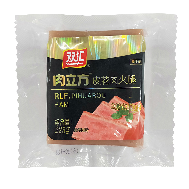 双汇肉立方皮花肉火腿225g美味开袋即食凉菜方便下酒菜新口