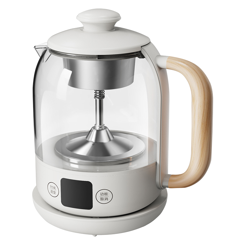 小熊(Bear)养生壶煮茶器多功能煮茶水壶蒸汽玻璃壶喷淋式蒸茶器冲泡茶煮花茶黑茶烧水壶电热水壶保温壶 ZCQ-A08T1