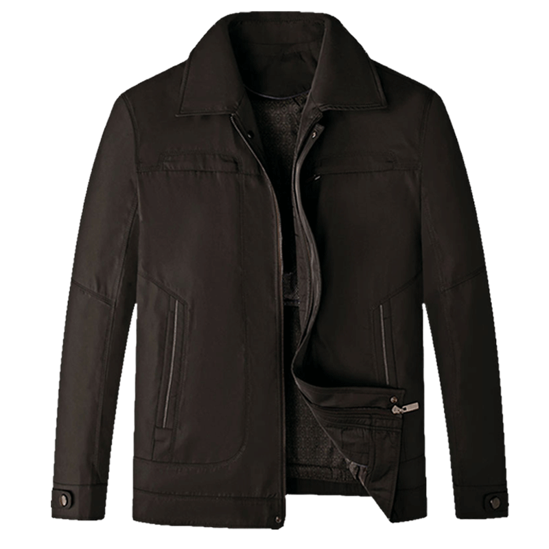 春秋季老年人尼克服兔毛内胆男短款可拆卸棉内胆派克服皮毛一体老年男装棉衣