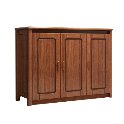 采百木(caibaimu)金丝胡桃木实木鞋柜现代简约家用客厅收纳柜卧室中式