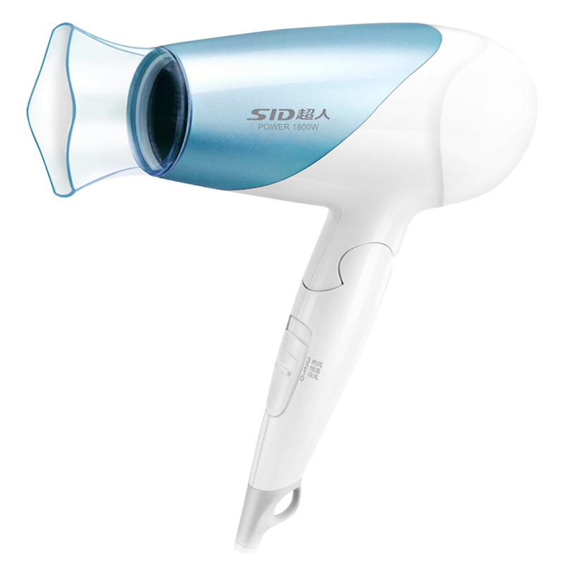 超人SID RD1810折叠式电吹风机恒温护发高温断电吹风机风筒可折叠易携带学生机恒温吹发机吹干机美发器干发器1800W