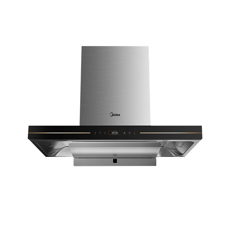 美的(Midea)家用抽油烟机23立方大吸力欧式顶吸变频巡航排烟机一键水洗820pa大风压厨房电器以旧换新TV701