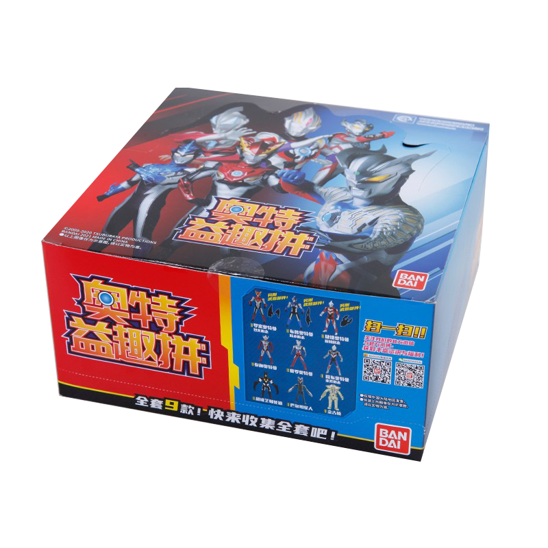 万代奥特益趣拼DNA奥特积木人偶含盲盒 单个全套9个装