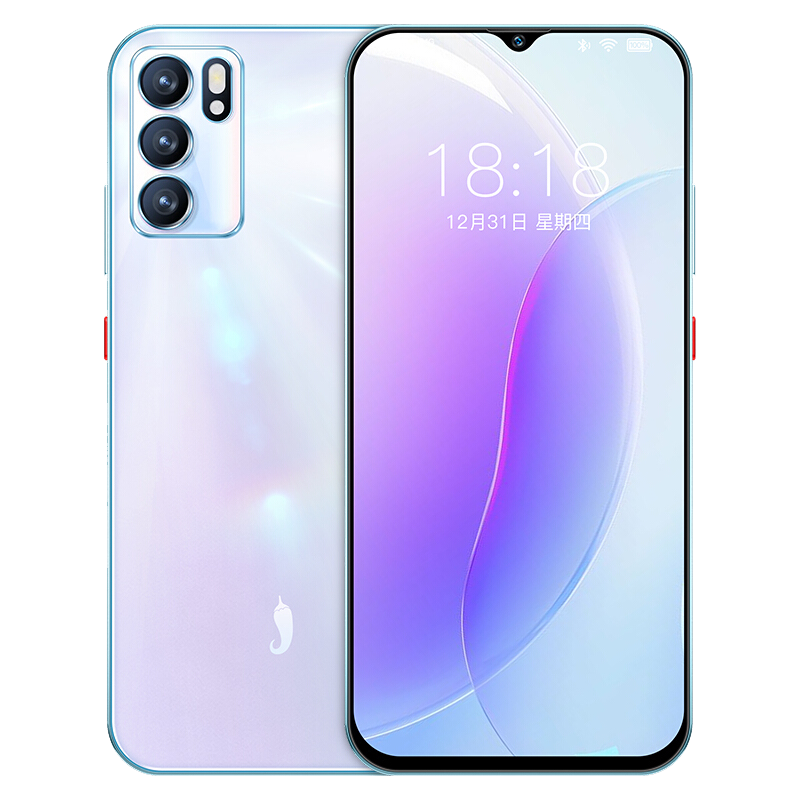 小辣椒NB18全网通4G人脸识别解锁6.26英寸水滴屏双卡双待游戏学生美颜拍照256G大内存快充智能手机 昆仑黑