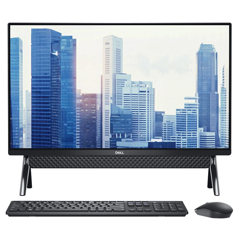 戴尔dell灵越5400一体机电脑办公商用家用网课财务11代英特尔大屏微边框台式AIO23.8英寸 11代G7505 8G 256G固态 黑色 定制