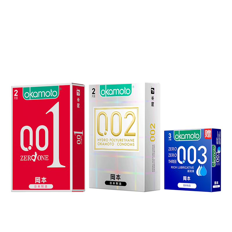 岡本避孕套[001超润滑白金组合]21片装持久装避育套安全套男超薄安全旗舰店正品避y套男