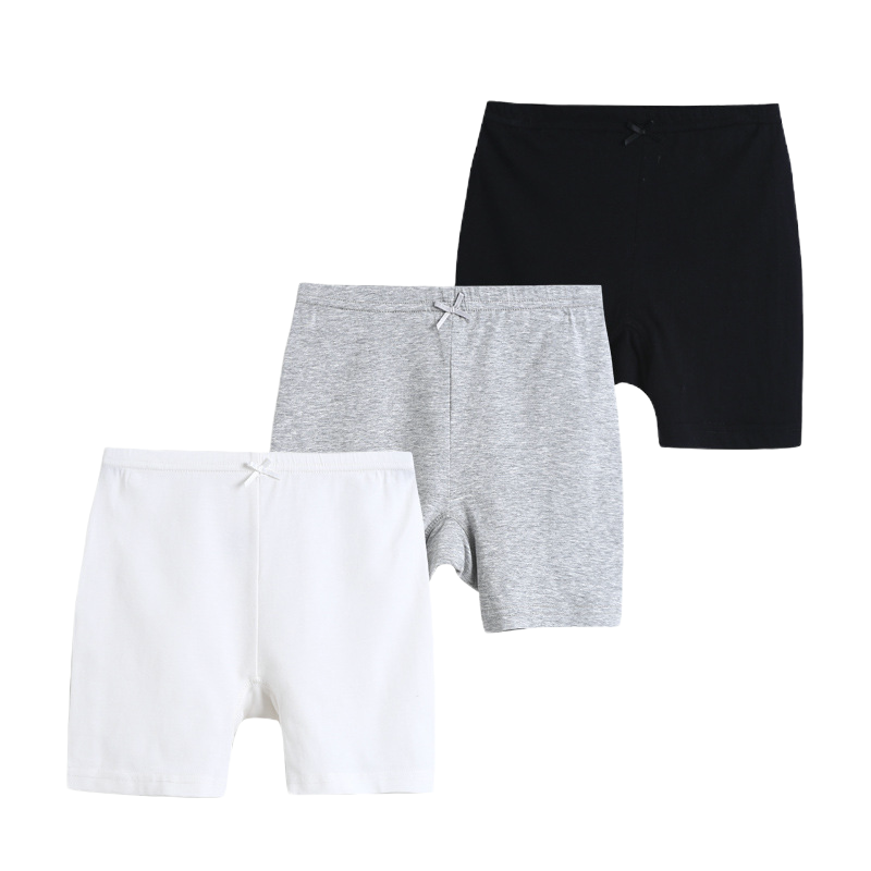 KIDS MAM&DAD[三条装]夏天女童安全裤打底裤双层加档内裤 童裤儿童三分裤夏防走光高弹底裤