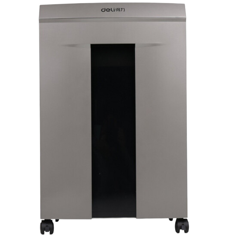 得力(deli) 碎纸机 电动低噪音单次10张 碎卡光盘机9905 金属灰