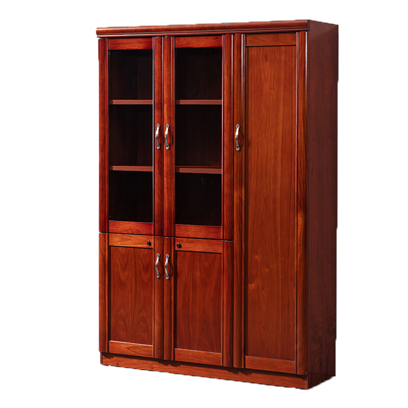 绵冠MIANGUNA二门更衣柜木质衣柜员工宿舍衣柜柚木色