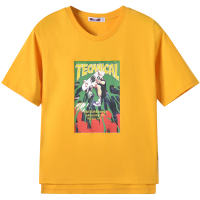 铅笔俱乐部版2024夏装新款男童T恤圆领中大童印花上衣儿童短袖韩