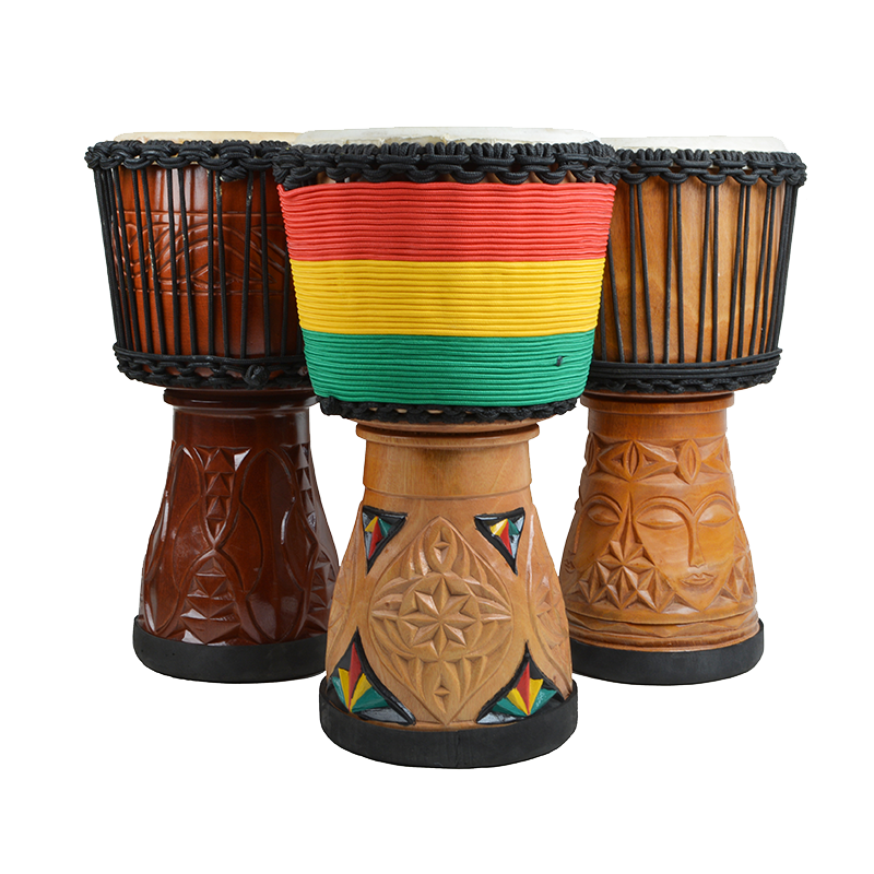 TMAX非洲鼓手鼓丽江小8寸彩绘整木掏空老山羊皮儿童幼儿园初学者成人入门演奏云南鼓