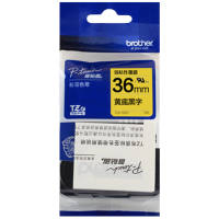 兄弟(brother)原装标签色带TZe-S661 黄底黑字36MM 色带/碳带