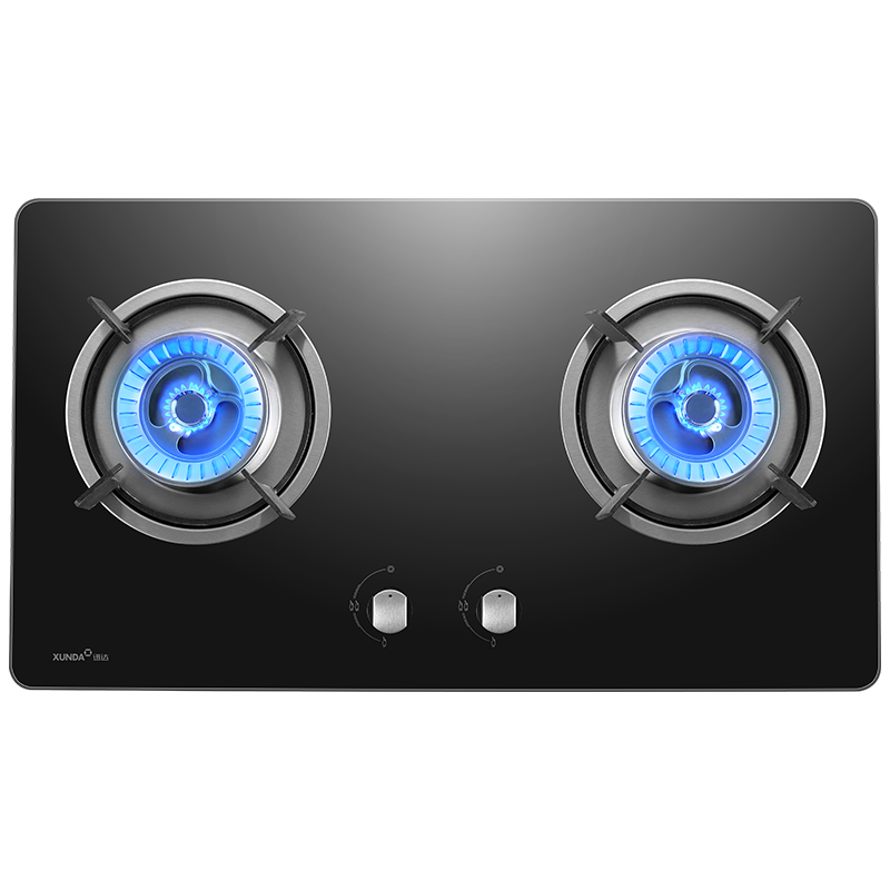 迅达P1猛火燃气灶煤气灶双灶家用钢化玻璃灶大火力嵌入式天然气炉灶灶台灶具官方旗舰店(天然气)