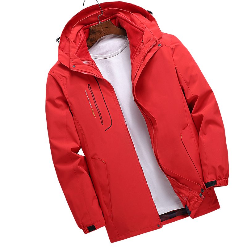 MGYR秋冬三合一男加绒加厚两件套女可拆内胆大码防风防泼水登山服三合一户外风衣