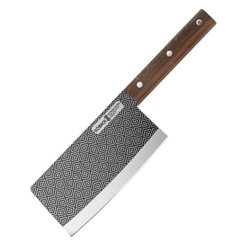 康巴赫(KBH)菜刀切片刀 图腾蚀刻防粘一体成型无焊接厨房家用 图腾蚀刻防粘切片刀