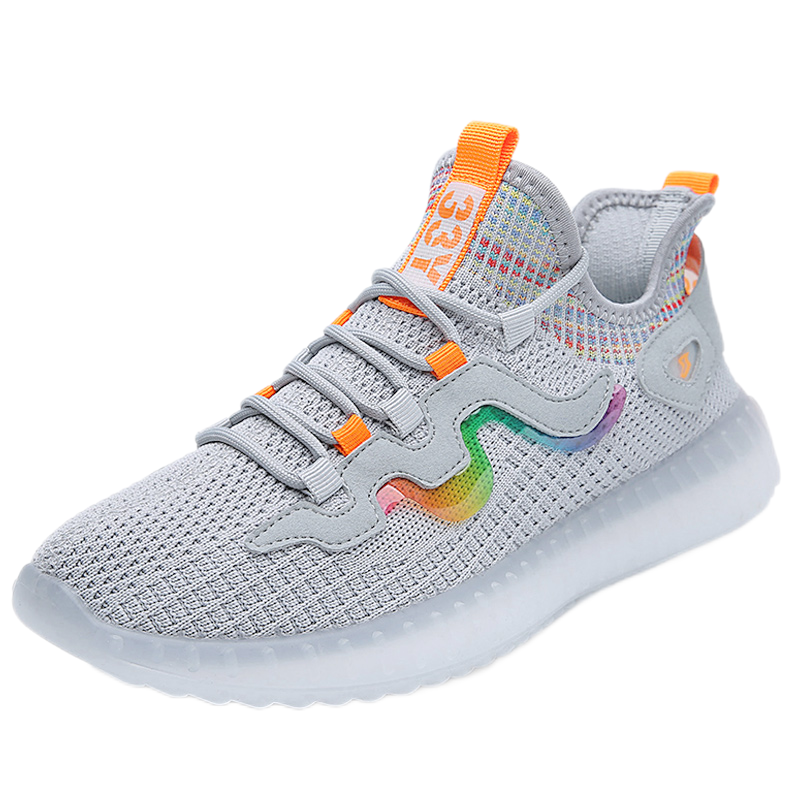 奥驰森(ORCCISEM)休闲鞋男2022春夏新款网面透气跑步运动鞋男飞织椰子男鞋潮流户外男士休闲鞋