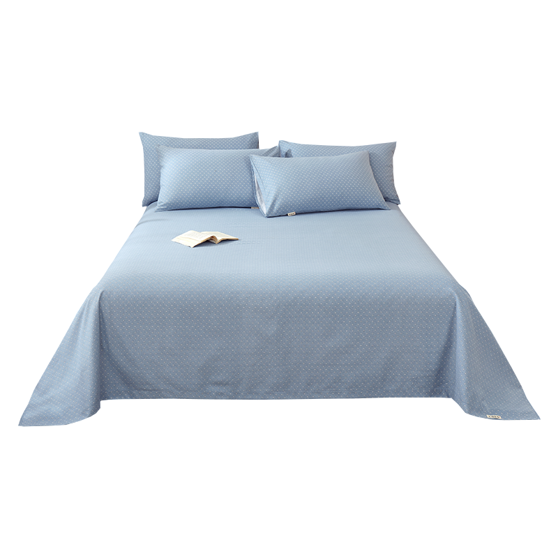 南极人(NanJiren)家纺 纯棉老粗布床单单件全棉被单褥单人双人加厚床笠三件套春夏季简约