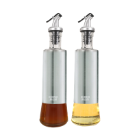康巴赫(KBH)油壶玻璃油瓶防漏 酱油瓶醋瓶调料瓶 两只支 300ml