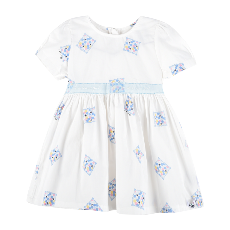 [8折价:35.2元]铅笔俱乐部童装小童连衣裙薄款2022夏装女童裙子纯棉舒适印花