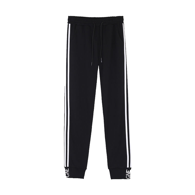 DEBRAND纯棉休闲运动裤女2022新款春季束脚跑步宽松显瘦百搭卫裤