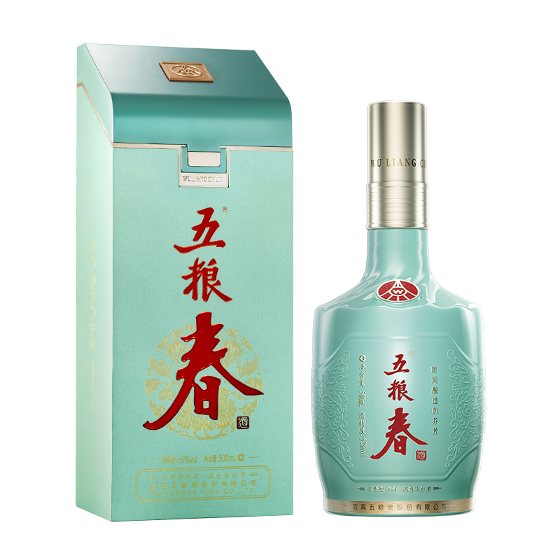 五粮液股份出品五粮春名门春52度500mL单瓶装浓香型白酒