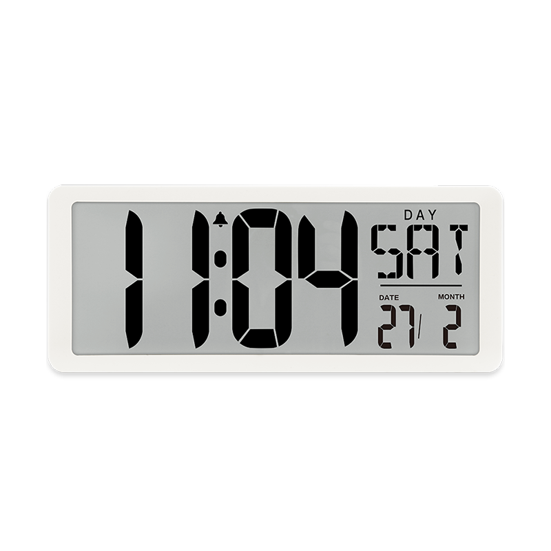 汉时客厅智能LCD大屏充电电子挂钟家用可挂立多功能数字闹钟简约座钟HA78