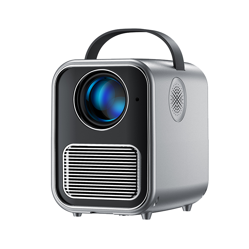 金正华为芯4K超高清1080P智能投影仪家用卧室小型便携墙投家庭影院可连手机白天办公会议投屏wifi无线灰色语音版配支架