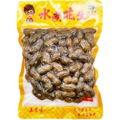 [3袋19.8]水煮盐水花生508g米带壳五香味下酒菜大份袋装花生休闲小零小吃