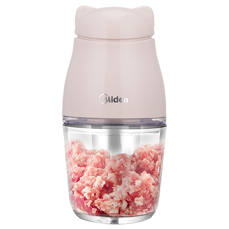 美的(Midea)除螨仪 粉色手持有线 大吸力高频拍打 低噪热风除湿 紫外线床上家用除螨仪 B1粉色