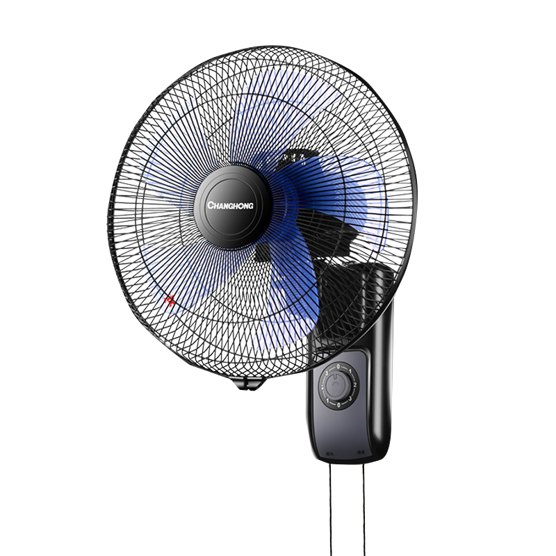长虹壁扇 三档风速 广角送风 强劲风力 壁挂式电风扇家用挂壁式挂墙壁摇头台式餐厅工业扇 18寸机械款